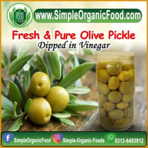 Fresh and Pure Olive Pickle Dipped in Vinegar